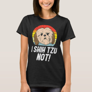 I Shih Tzu Not Sunset Retro Animal Pet Hundägare T Shirt