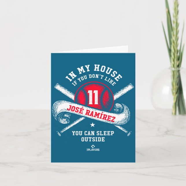 I Shirt House Jose Ramirez Mlbpa Mlb Kort (Framsida)