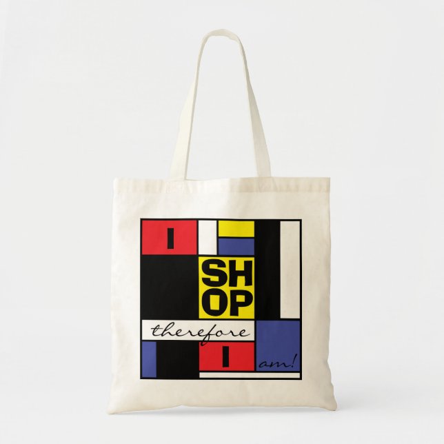 I Shop Shopping Day Budget Tote Bag Tygkasse (Framsidan)