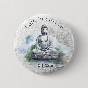 I Silence Buddha Meditation-knapp för reat #2 Knapp