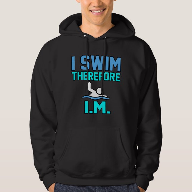 I Simma Funny Swimmer Swimming Coach Manar Women K Hoodie (Framsida)