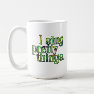 I sjunga söt sak vattenfärgstext typografi kaffemugg
