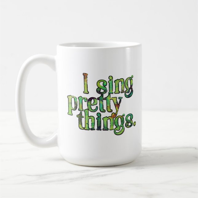I sjunga söt sak vattenfärgstext typografi kaffemugg (Vänster)