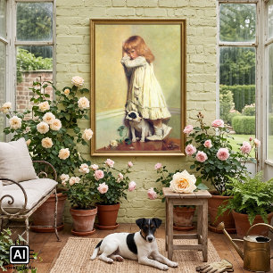I skam av Charles Burton Barber, Vintage Art Poster