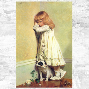 I skam av Charles Burton Barber, Vintage Art Poster