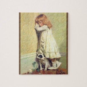 I skam av Charles Burton Barber, Vintage Art Pussel