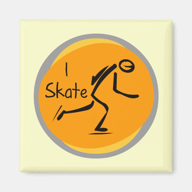 I Skate T-shirts och presenter Magnet (Framsidan)
