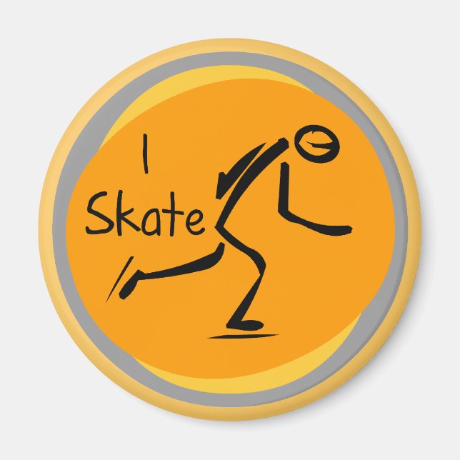 I Skate T-shirts och presenter Magnet (Framsidan)