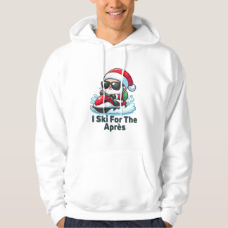 I Ski för Après - Lusnytomte Skiing T-Shirt Hoodie