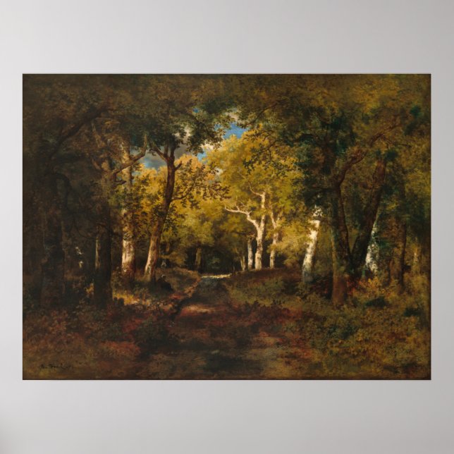 I skogen - Diaz de la Peña Fine Art Poster (Framsidan)
