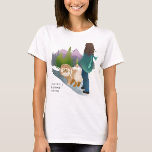 I SKOGEN I GO - Chow Teeshirt-white TShirt T Shirt
