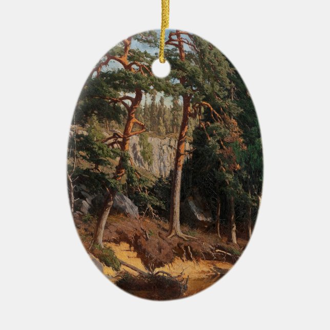 "I skogen" Julgransprydnad Keramik (Framsidan)