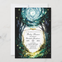 I Skogen Woodland Baby Shower Inbjudningar