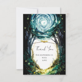 I Skogen Woodland Baby Shower Tack Kort