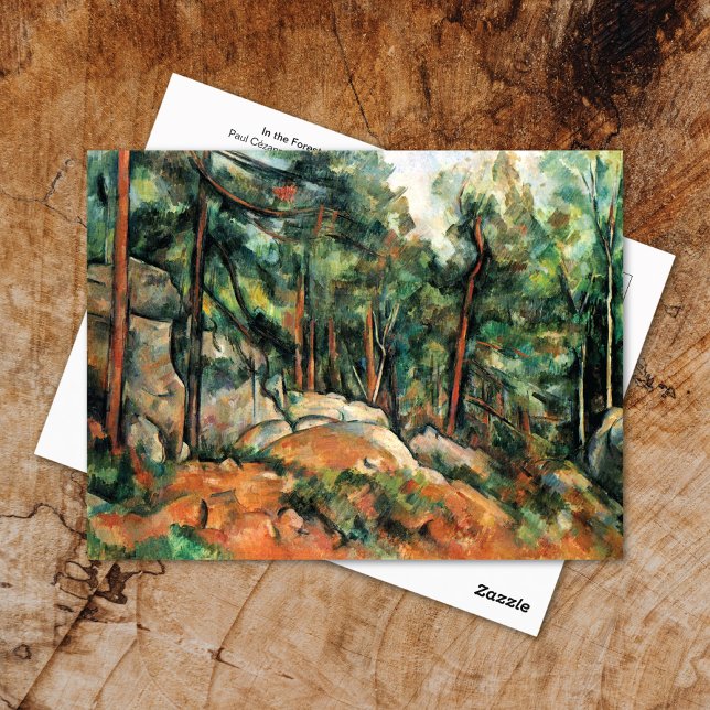 I skogslandskapet Paul Cezanne Postcard Vykort (Skapare uppladdad)
