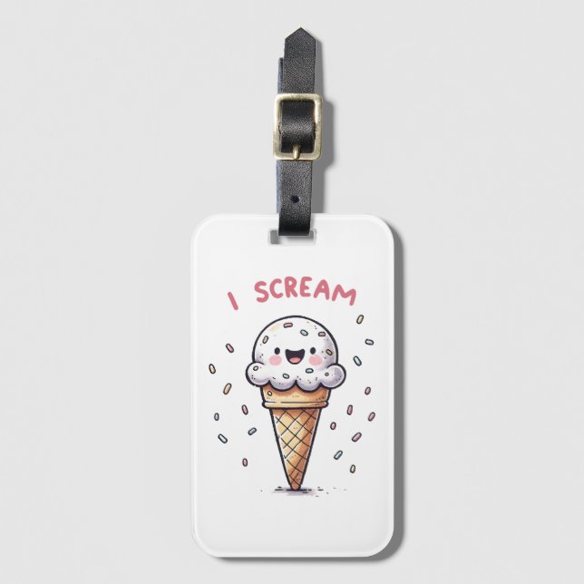 I Skräm Cone Cone med Sprinkles Bagagebricka (Framsida vertikal)