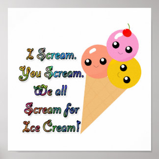 I Skräm for Ice Cream Poster