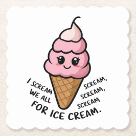 I Skräm for Ice Cream Underlägg Papper