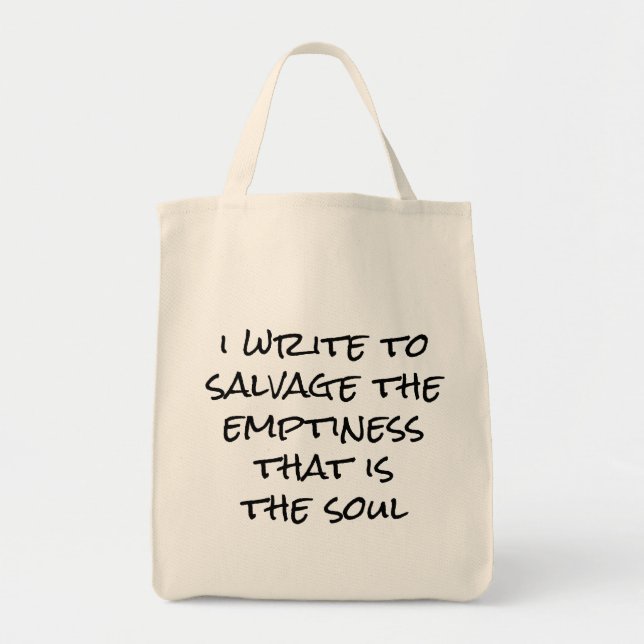 I Skriva Livsmedel Tote Bag Tygkasse (Framsidan)