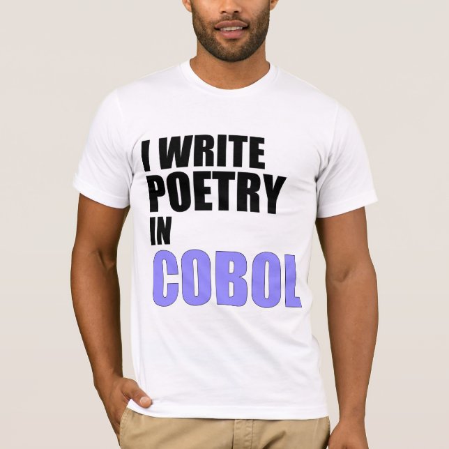 I Skriva Poetry in COBOL Tröja (Framsida)