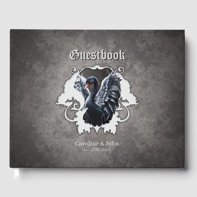 I skuggan av elegans: Ett svart svan. Gästböcker (Framsida)