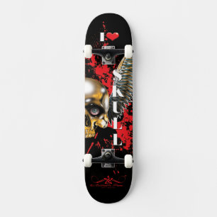 I ❤ Skull 2/10 Mini Skateboard Bräda 18,5 Cm