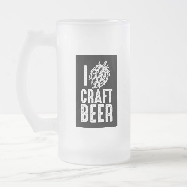 I Skutt Craft Beer Frostat Ölglas (Vänster)