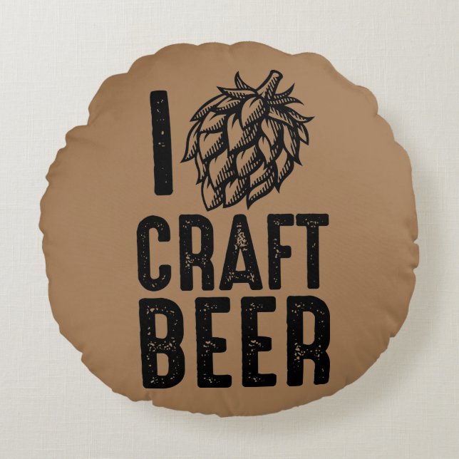 I Skutt Craft Beer Rund Kudde (Framsidan)