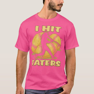 I SLÅ TATERS Baseball Softball Home Springa Dinger T Shirt