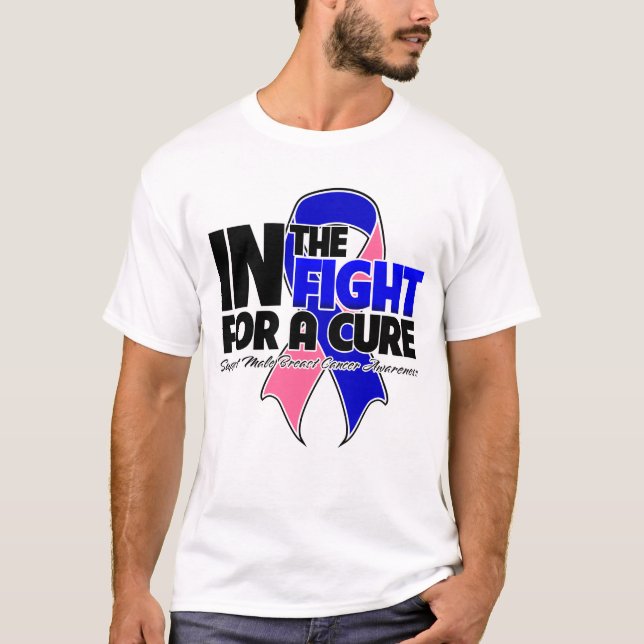 I slagsmål för en bot - Male bröstcancer T-shirt (Framsida)