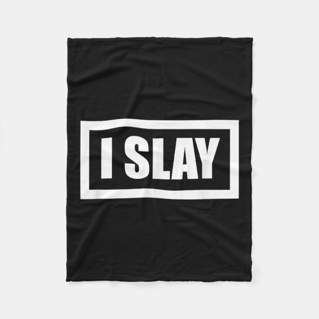 I Slay Coola Girl Graphic Empowerment Quotes Fleecefilt (Framsidan)