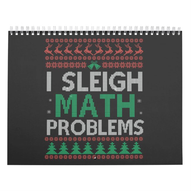 I Sleigh Math Problems Funny Ugly Julafton Sweater Kalender (Omslag)