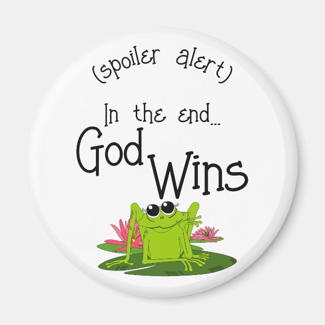 I slutändan.. Viner Gud Cute Frog Magnet? Magnet (Framsidan)