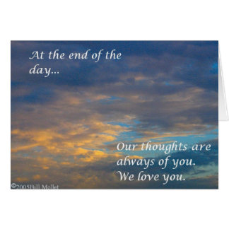 I slutet av dagen hälsningskort