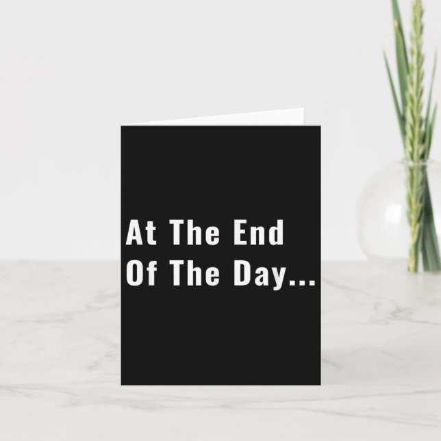 I Slutet Av Dagen Trendigt Talesätt För Vad S  Kort (Framsida)