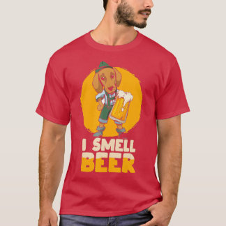 I smell beer dog in Bavarian oufit German Party T Shirt