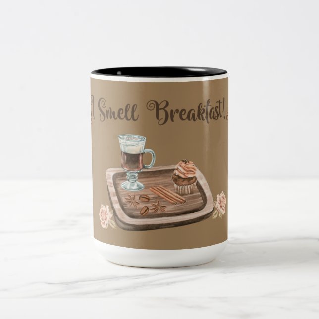 I Smell Breakfast Two-Tone Coffee Mug Två-Tonad Mugg (Center)