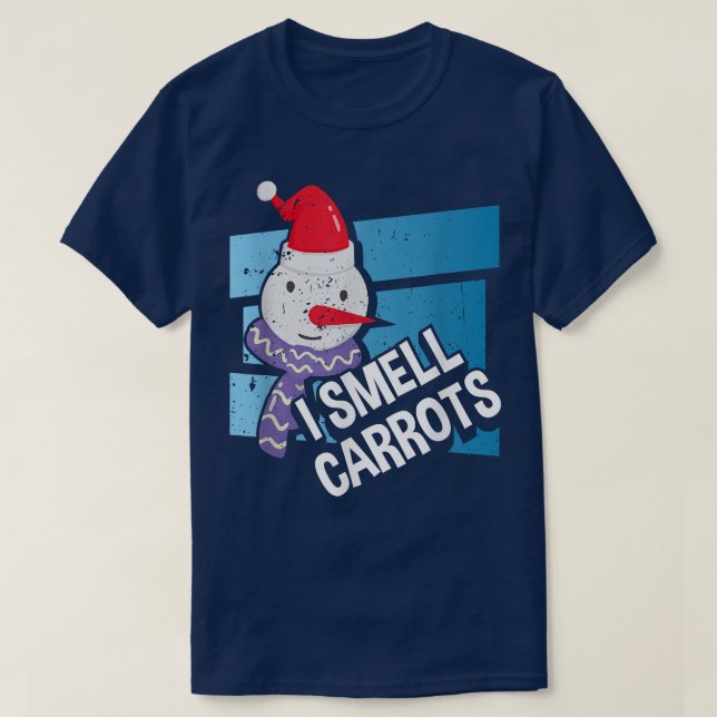 I Smell Carrots Funny Snögubbe Snö Day Winter Chri T Shirt (Design framsida)