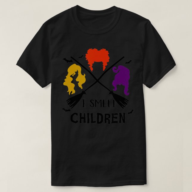 I Smell Children Funny Witches Halloween fest Co T Shirt (Design framsida)