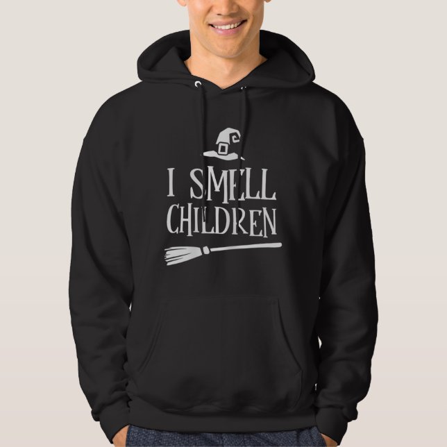 I Smell Children Halloween Costume Witches Hoodie (Framsida)
