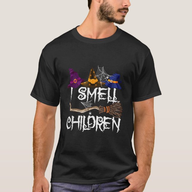 I Smell Children Witches Halloween Py T Shirt (Framsida)