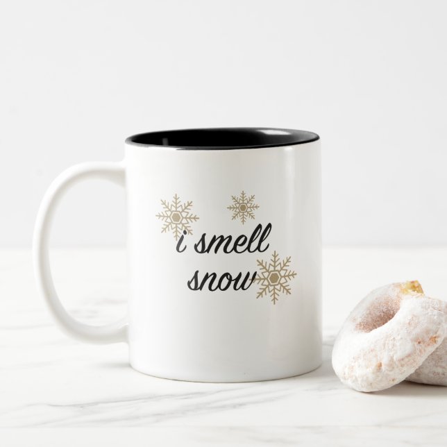 I Smell Snö Snowflake Coffee Mugg (Med munk)