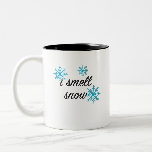 I Smell Snö Snowflake Coffee Mugg (Vänster)