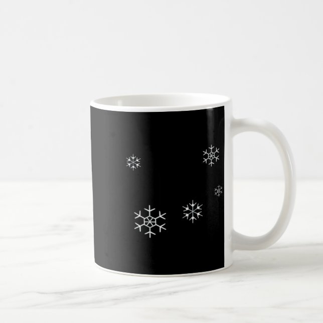 I Smell Snow Funny Holiday Under 20 Snowflakes  Kaffemugg (Höger)