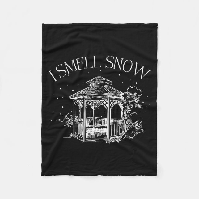 I Smell Snow Winter Christmas Snowball Design  Fleecefilt (Framsidan)