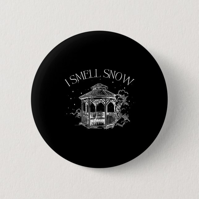 I Smell Snow Winter Christmas Snowball Design  Knapp (Framsida)