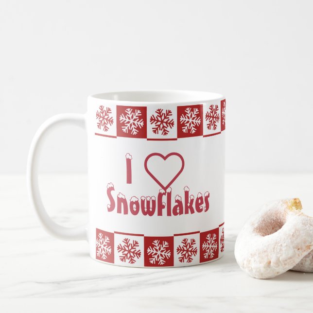 I ❤️ SNÖFLINGOR KAFFEMUGG (Med munk)