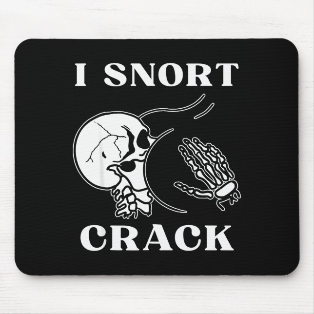 I Snort Crack Skeleton Skull Butt Funny Soky Hallo Musmatta (Framsidan)