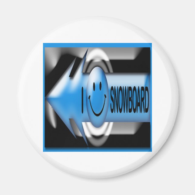 I Snowboard Magnet (Framsidan)