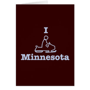 I Snowmobile Minnesota Hälsningskort